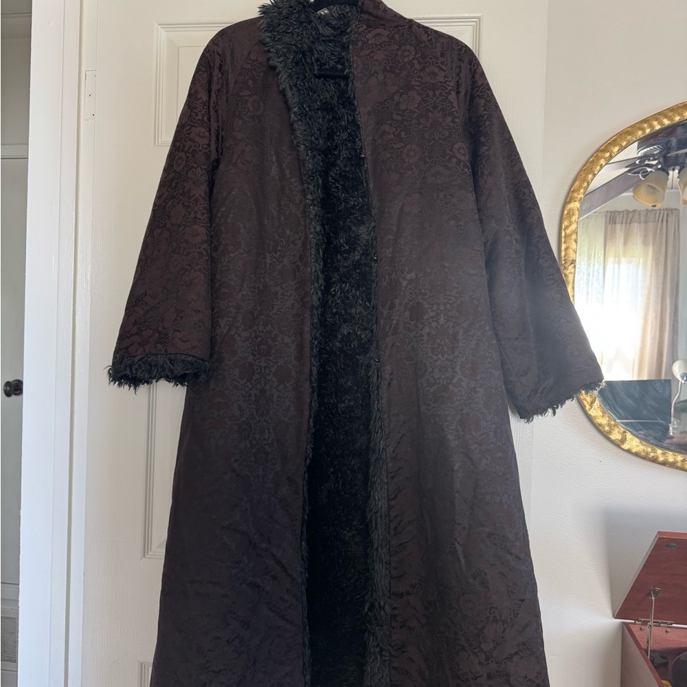 Brown and Black Women's Coat